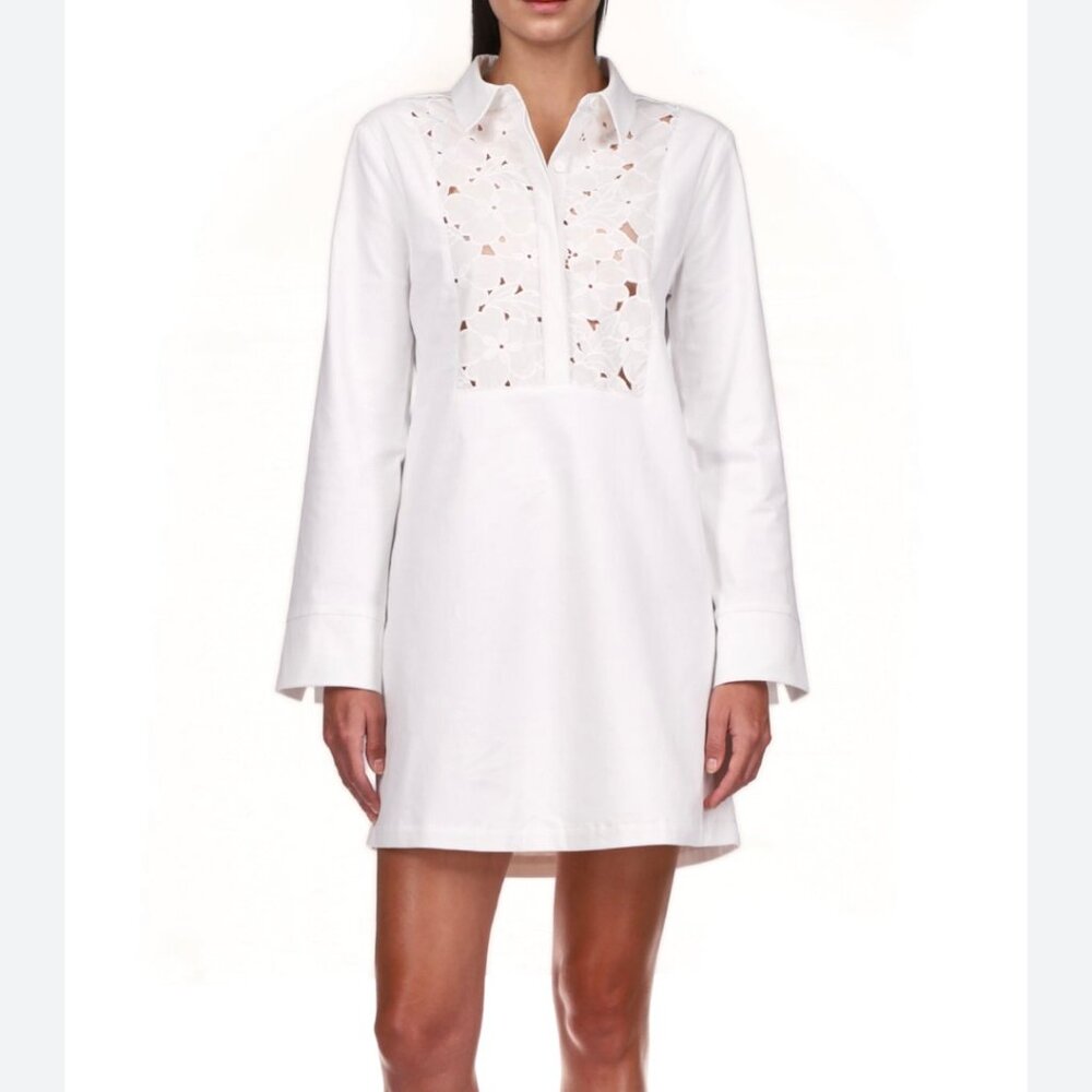 Sanctuary Lace Yoke Insert Dress in White